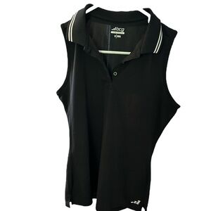 BCG Black Sleeveless Polo Shirt PTP 19 L 24.5